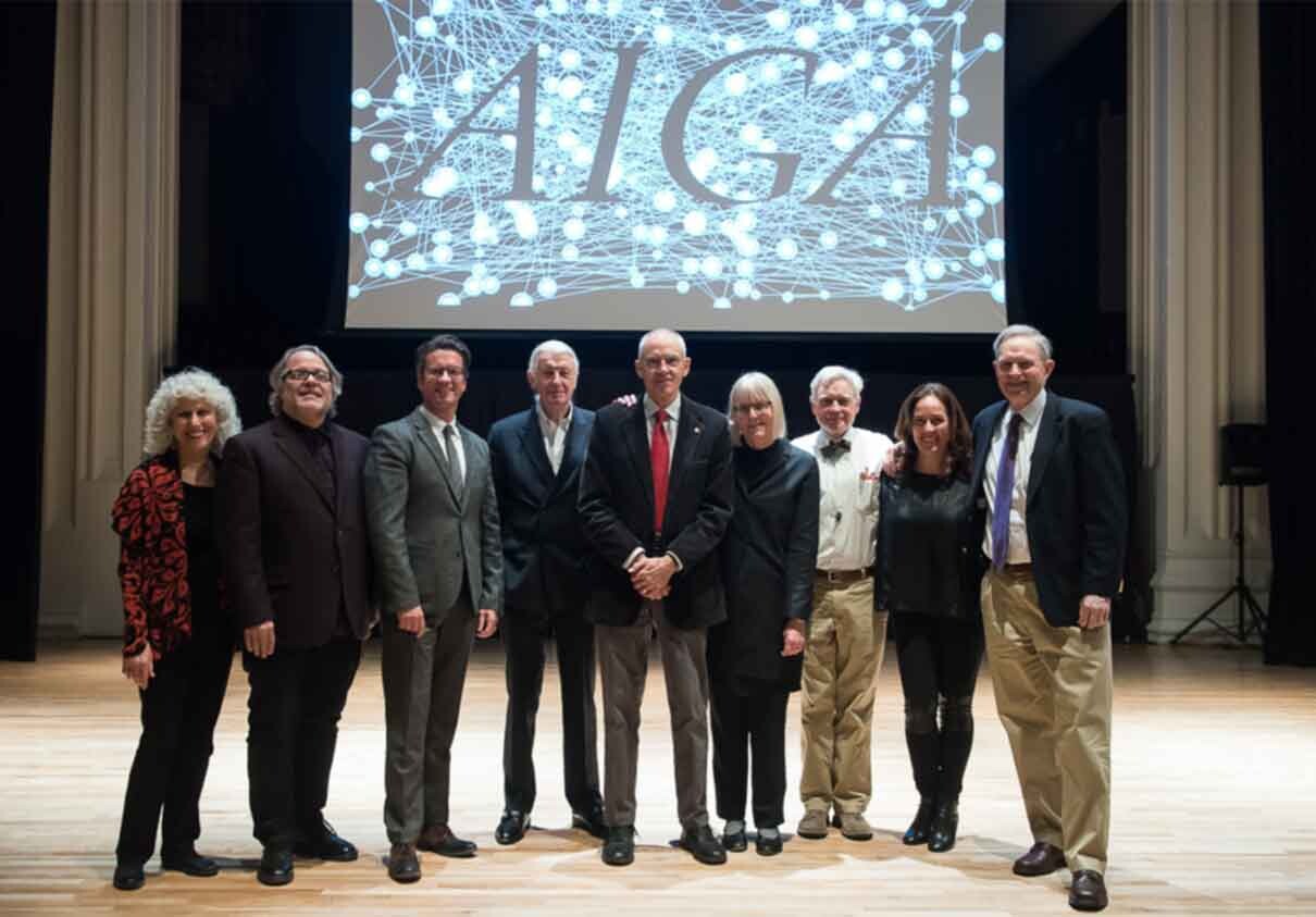 AIGA award ceremony honorees in 2016