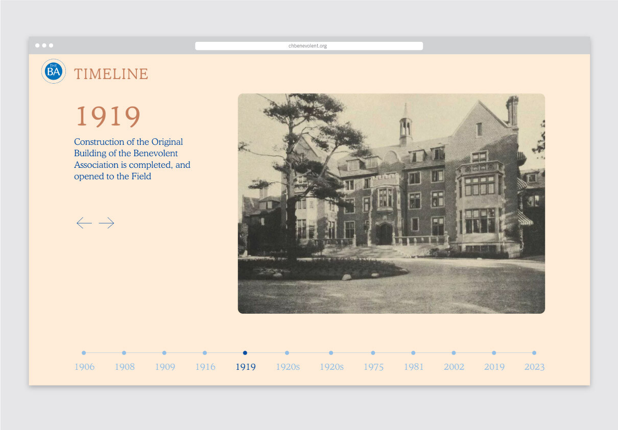 Timeline webpage