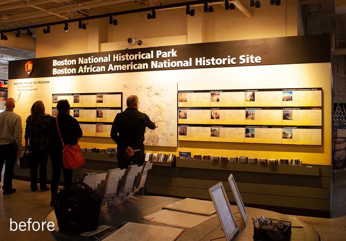 old National Parks of Boston information wall