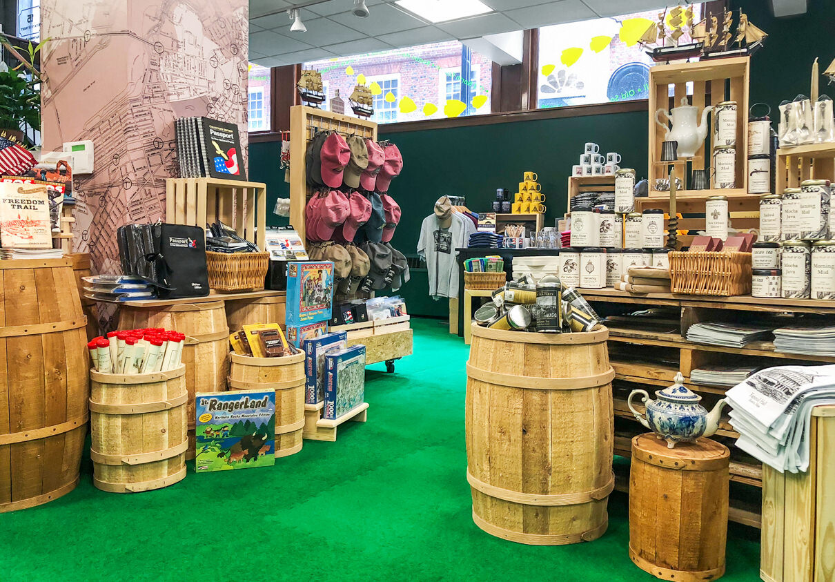 National Parks of Boston temporary visitor center gift shop