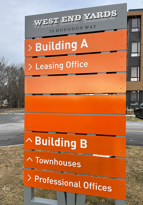 Exterior wayfinding signage